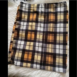 Pretty Little Thing Yellow Plaid Skirt